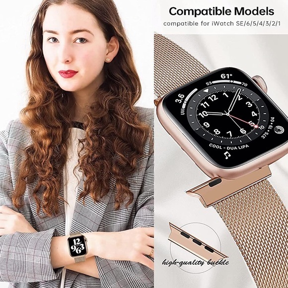 Metal Band Mesh Stainless Steel Magnetic Closure Compatible Apple Watch band - Picture 2 of 3